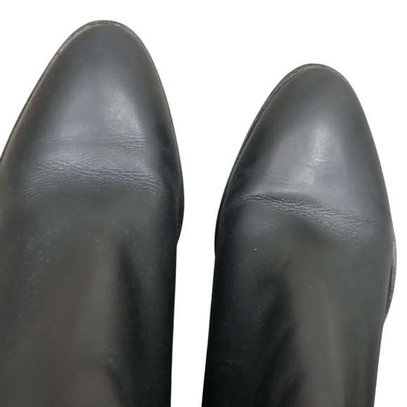 Driver Club USA St James Leather Comfort Boot Sz 8 Black Block Heel Minimalist - Picture 7 of 13